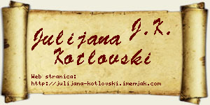 Julijana Kotlovski vizit kartica